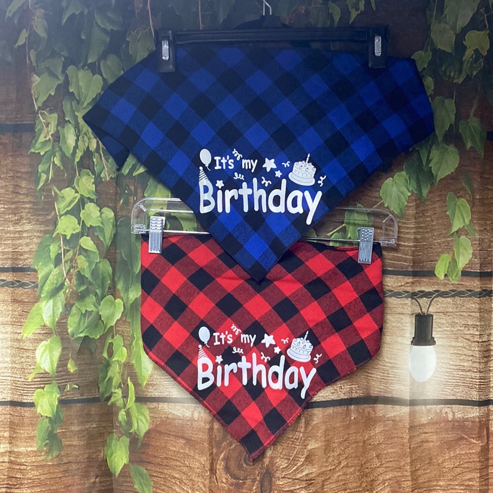 🦋 EUC Pet Birthday Bandanna 2 pack